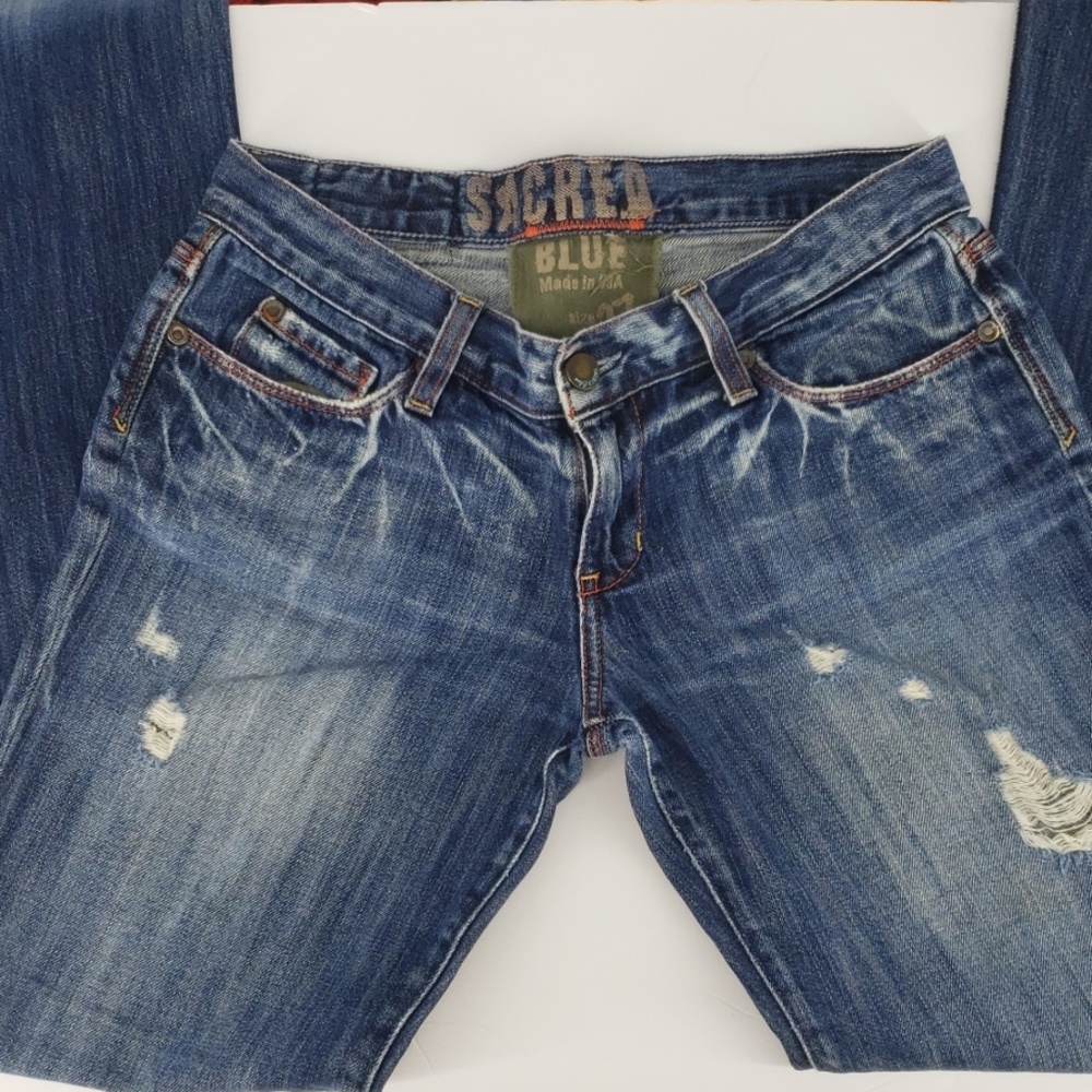 Sacred Blue, Women's Distessed Jean's